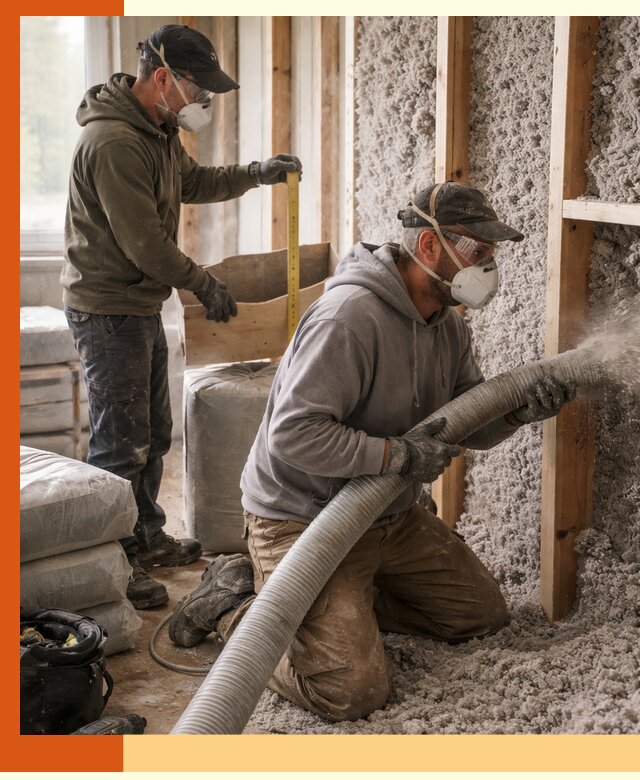 Утепление таунхауса эковатой в Глазове для максимально теплых стен