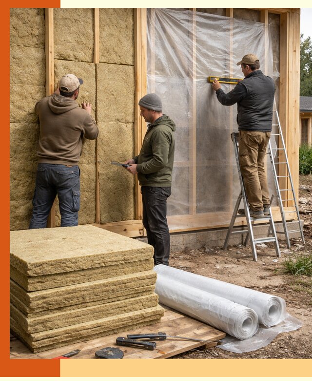 Утепление каркасного дома в Глазове под ключ с гарантией качества