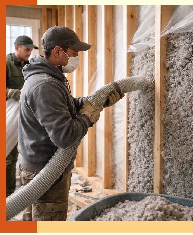 Утепление каркасного дома эковатой в Глазове — качественно и надолго