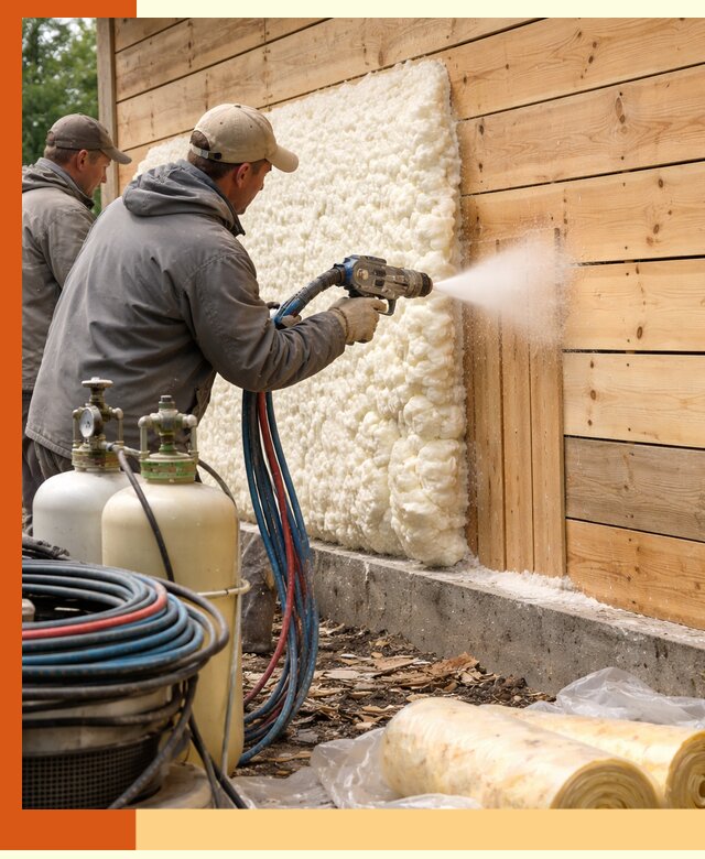 Утепление деревянного дома пенополиуретаном в Глазове