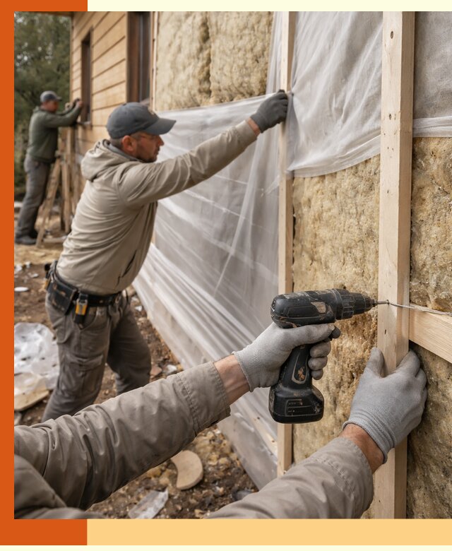 Утепление дома из бруса в Глазове качественно и долговечно