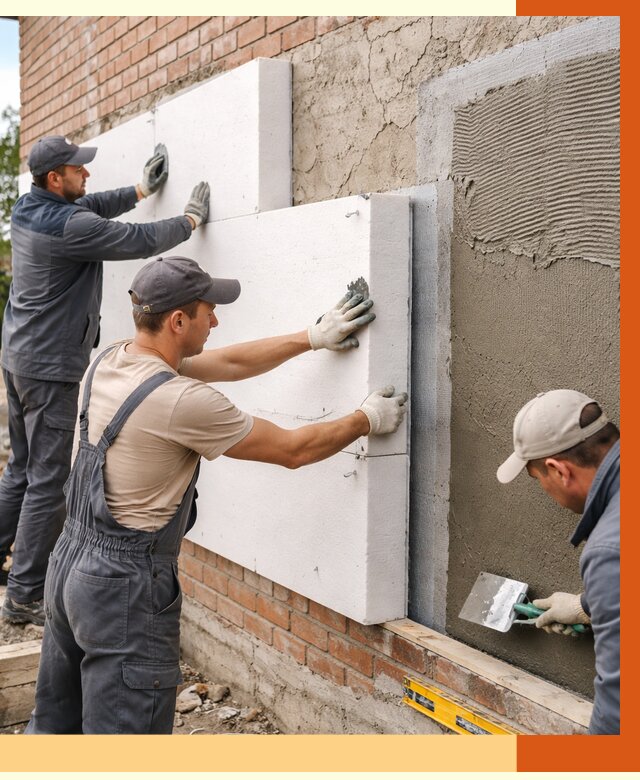 Утепление кирпичного дома в Глазове от 4285 руб. под ключ | ТепломастерГлз