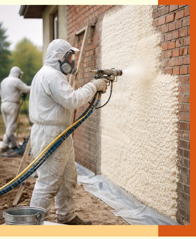 Утепление кирпичного дома ППУ в Глазове под ключ от 6632 руб. | ТепломастерГлз