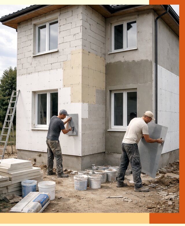 Утепление дома из газобетона в Глазове от 4285 руб./м² — заказать у ТепломастерГлз