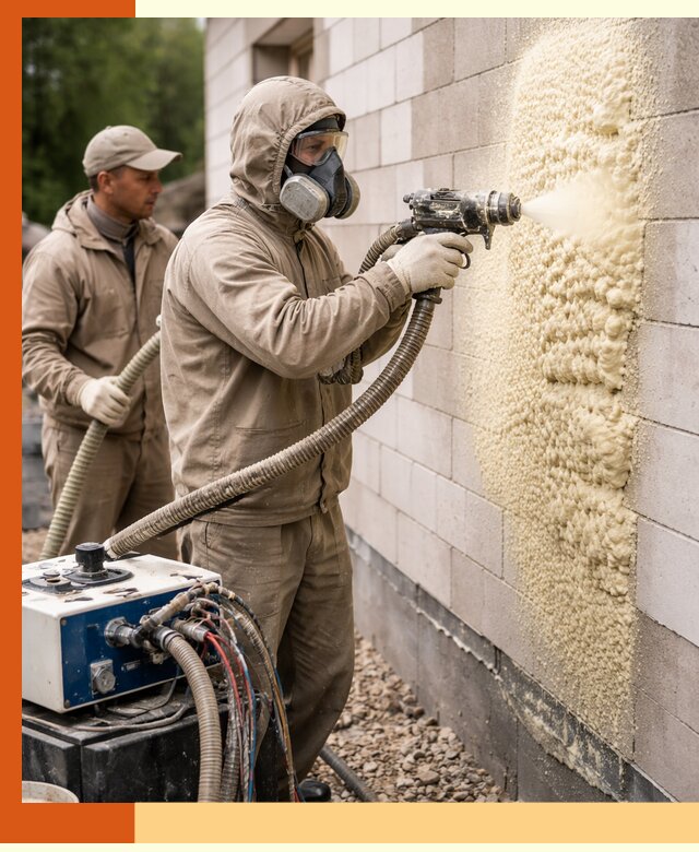 Утепление дома из газобетона ППУ в Глазове — надежная теплоизоляция