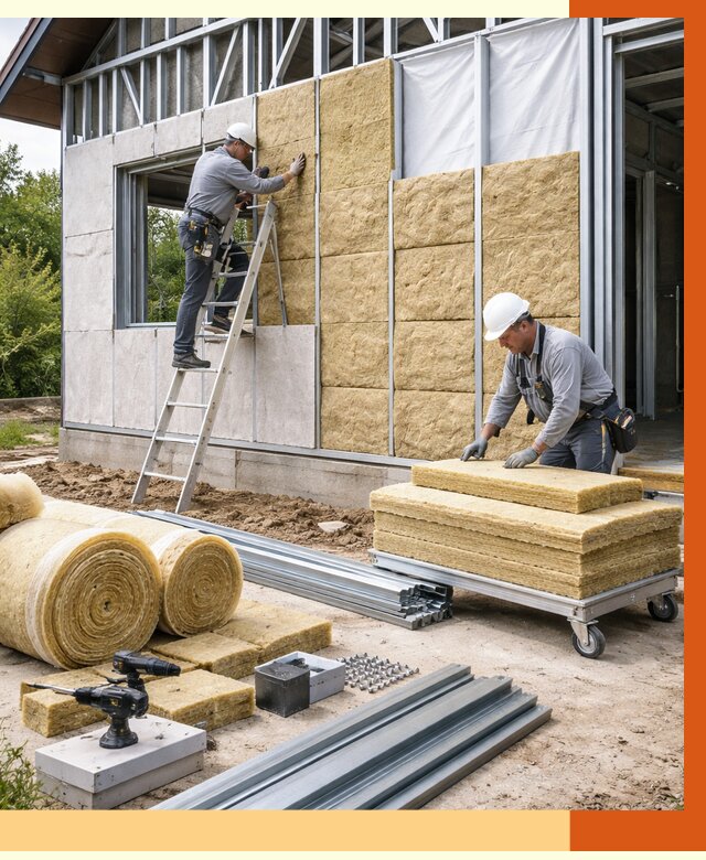 Утепление дома из ЛСТК в Глазове от 5306 руб./м² — профессионально | ТепломастерГлз