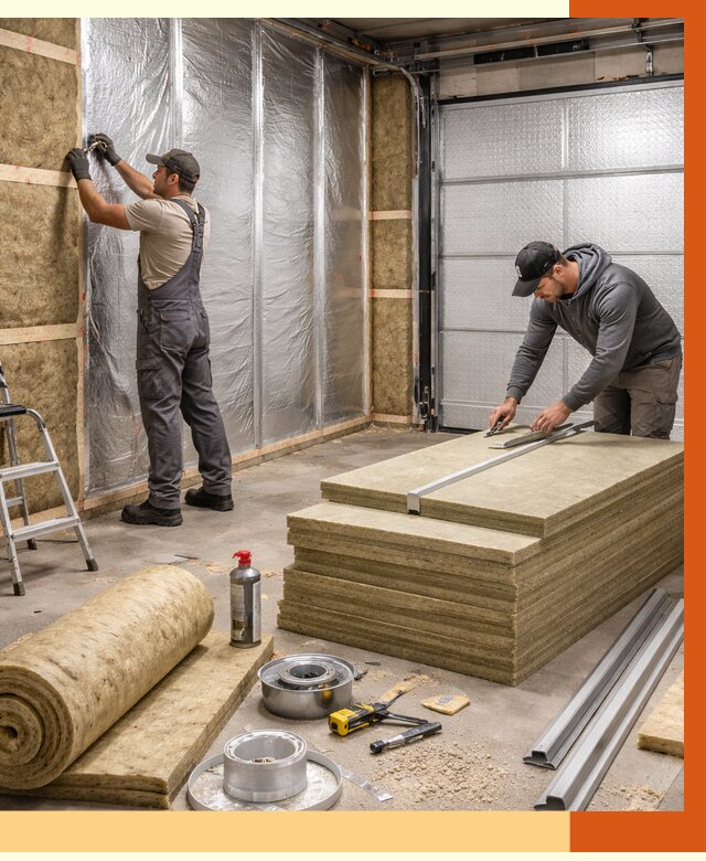 Утепление гаража в Глазове от 4591 руб/м2 — комплексное утепление ворот и стен | ТепломастерГлз