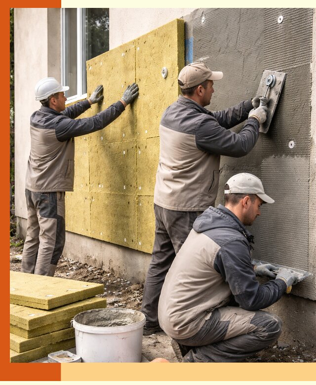 Утепление фасада под штукатурку в Глазове — энергоэффективная технология