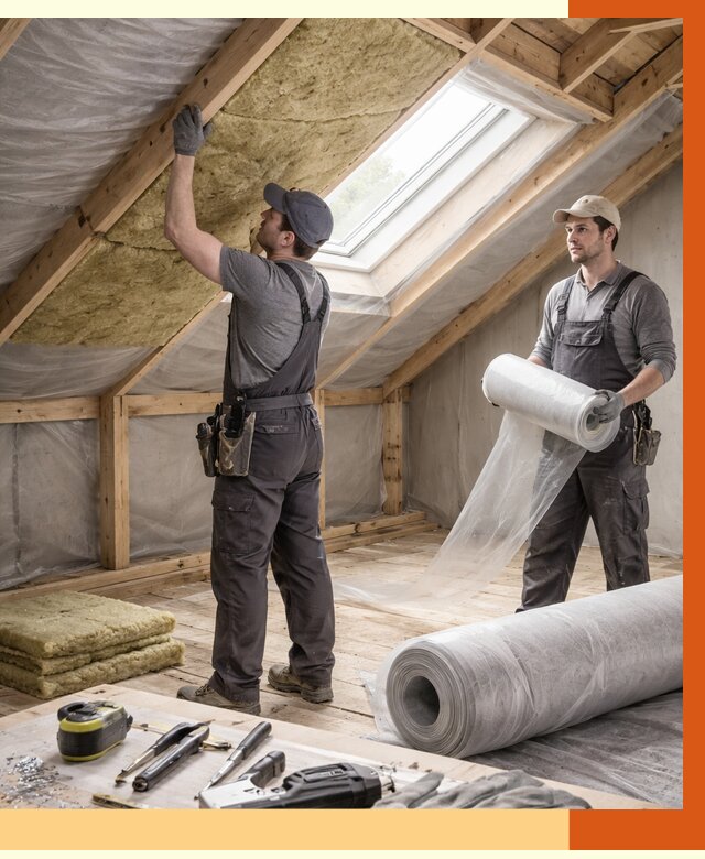 Утепление крыши изнутри мансарды в Глазове от 4285 руб./м² | ТепломастерГлз