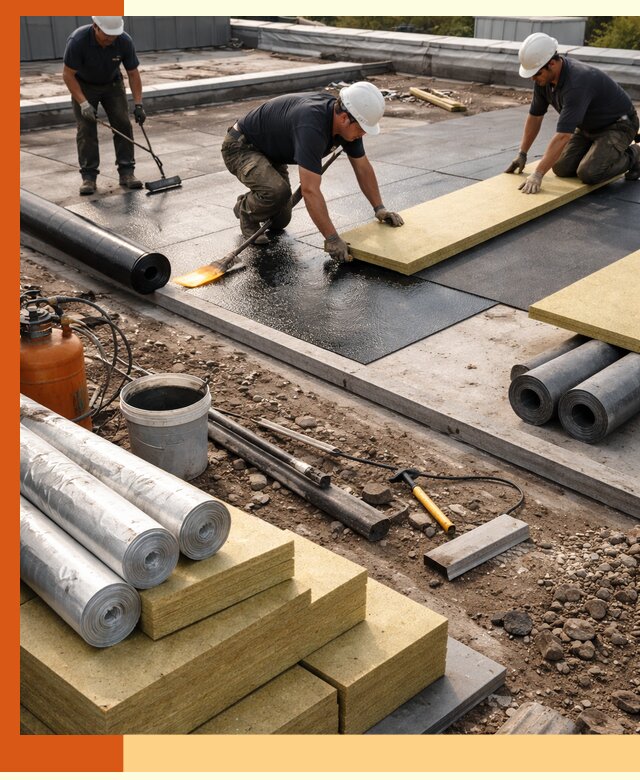 Утепление плоской крыши в Глазове — надежная теплоизоляция и герметизация