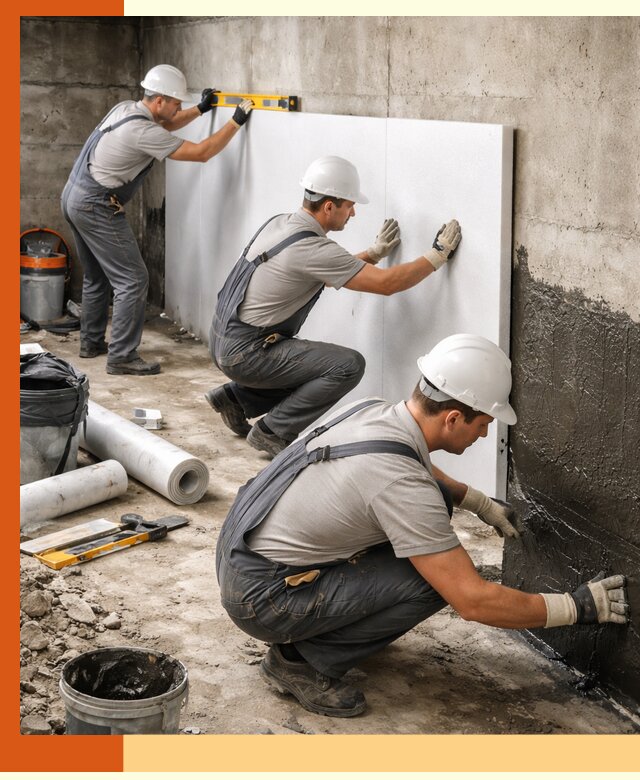 Утепление фундамента изнутри профессионально в Глазове