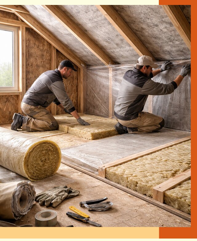 Утепление чердака в Глазове от 7652 руб/м² — теплоизоляция и комплексное утепление под ключ | ТепломастерГлз