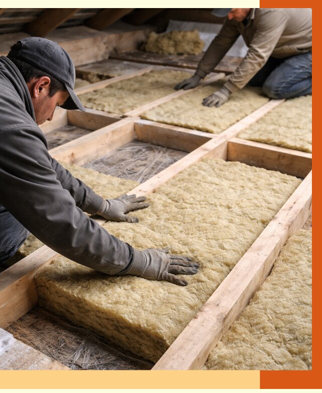 Утепление чердака минватой в Глазове от 3571 руб/м2 под ключ | ТепломастерГлз