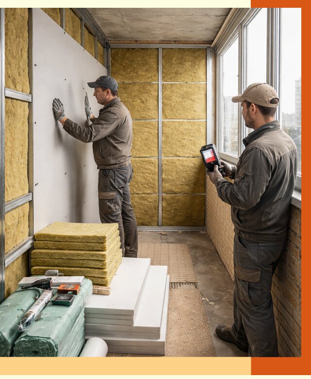 Утепление балкона в Глазове от 4591 руб. под ключ | ТепломастерГлз