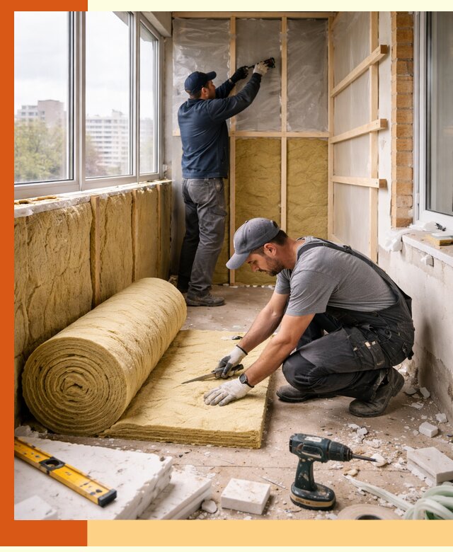 Утепление балкона под ключ в Глазове качественно и быстро