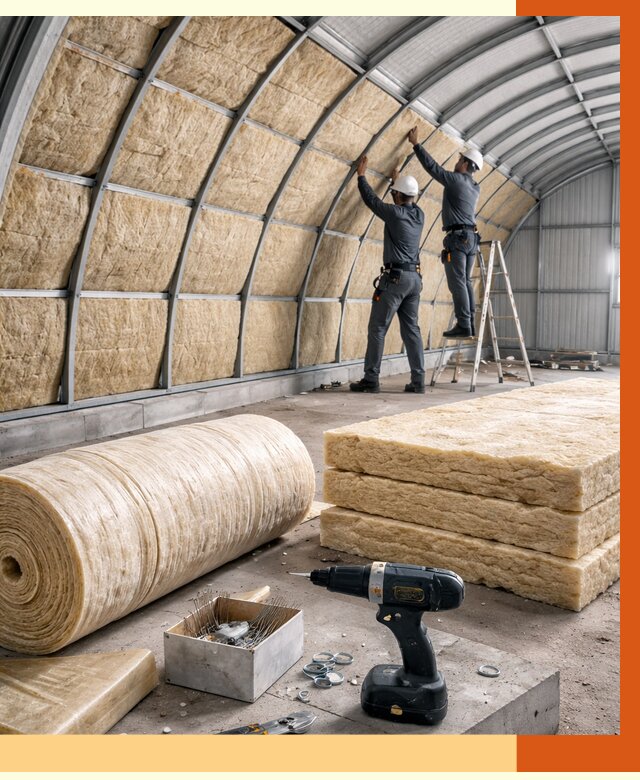 Утепление арочного ангара в Глазове от 3265 руб./м2 под ключ | ТепломастерГлз