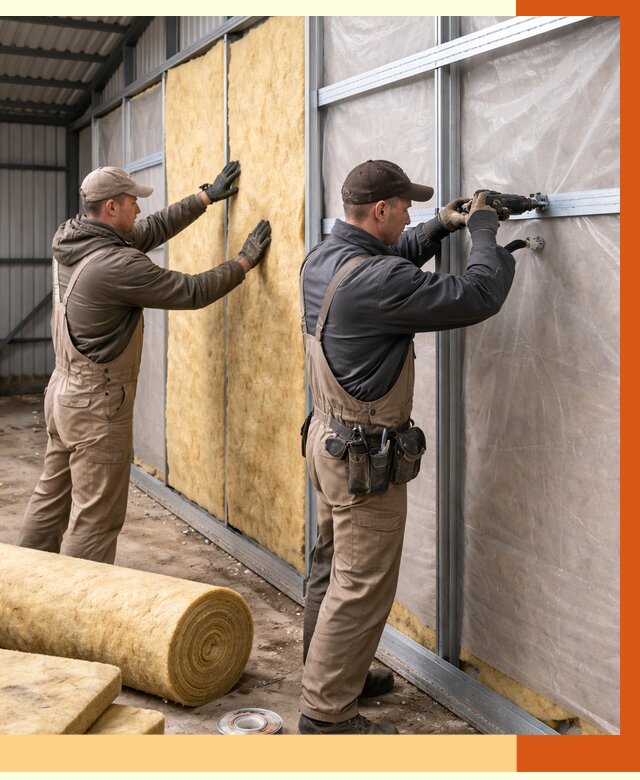 Утепление металлического ангара в Глазове от 4846 руб/м2 — услуги под ключ | ТепломастерГлз