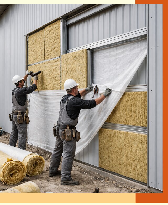 Утепление металлического склада в Глазове от 4591 руб/м2 — комплексное утепление под ключ | ТепломастерГлз