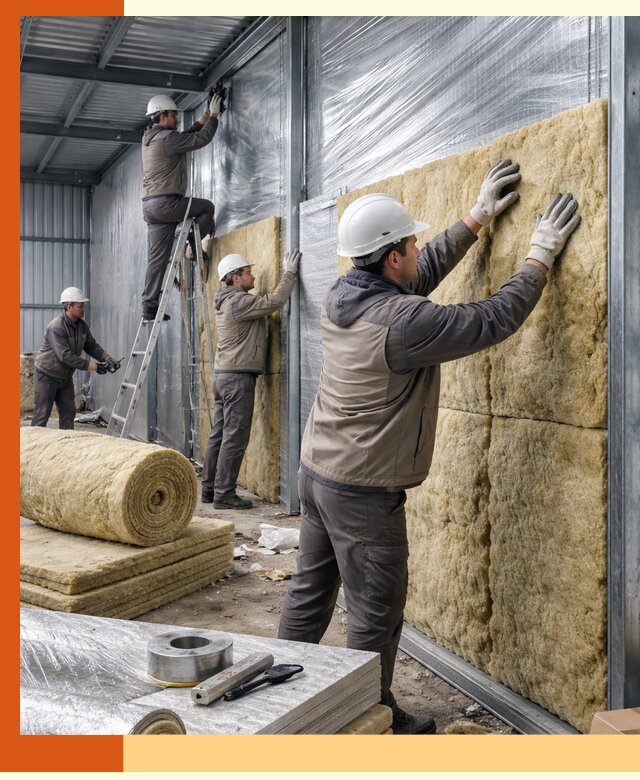 Утепление металлического склада в Глазове: теплоизоляция и герметизация