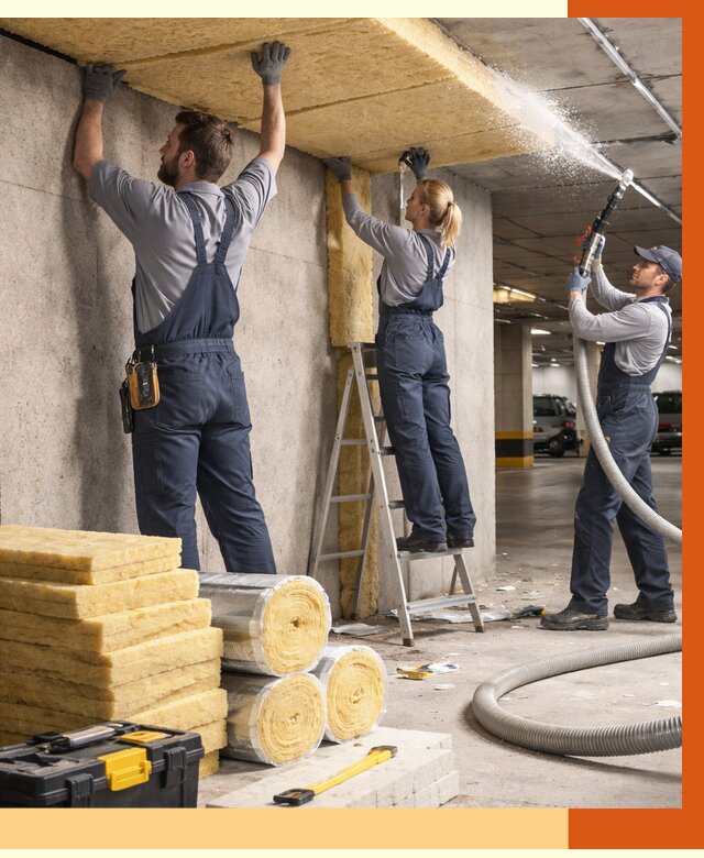 Утепление паркинга в Глазове от 6938 руб./м2 — работы под ключ | ТепломастерГлз