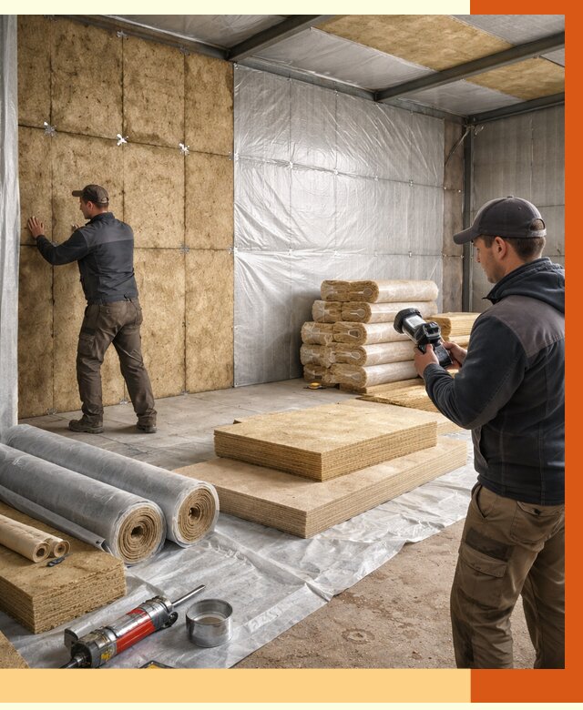 Утепление теплого склада в Глазове под ключ от 11733 руб/м² | ТепломастерГлз