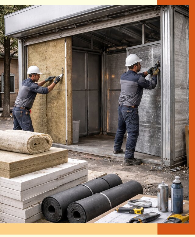 Утепление павильона шаурма в Глазове под ключ от 1224 руб. за м² | ТепломастерГлз