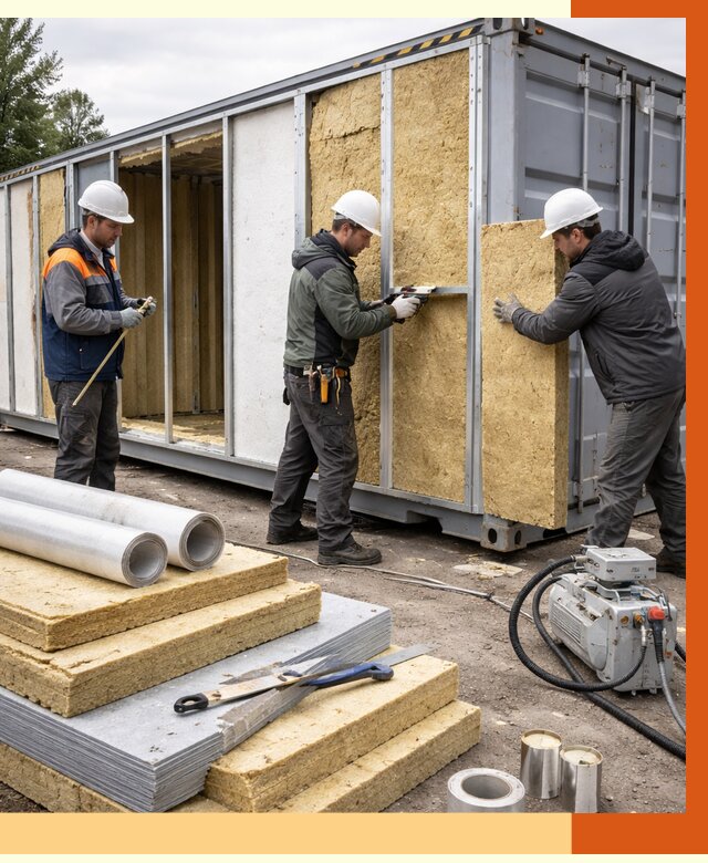 Утепление морского контейнера в Глазове от 3826 руб. под ключ | ТепломастерГлз