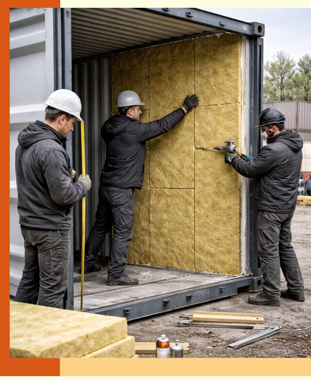 Утепление морского контейнера в Глазове: надежная теплоизоляция и защита