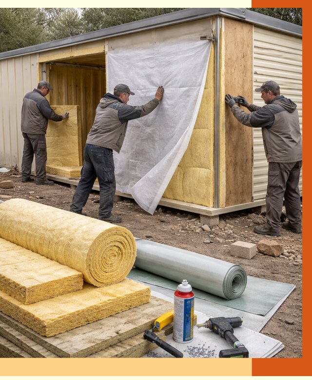 Утепление строительной бытовки в Глазове от 12754 руб. под ключ | ТепломастерГлз