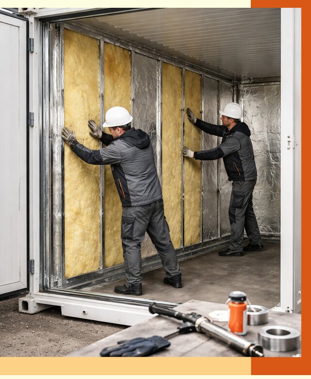 Утепление рефрижераторного контейнера в Глазове от 45914 руб./м² | ТепломастерГлз