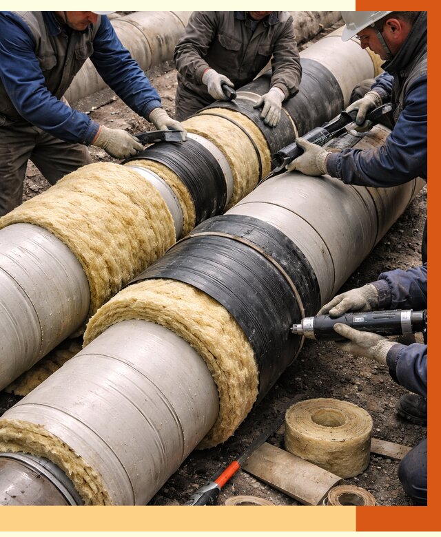 Утепление трубопровода в Глазове под ключ от 1888 руб. — надежно и выгодно | ТепломастерГлз