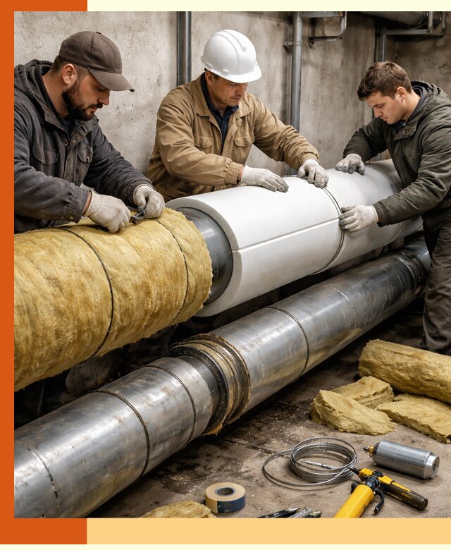 Утепление трубопровода в Глазове с гарантией энергоэффективности