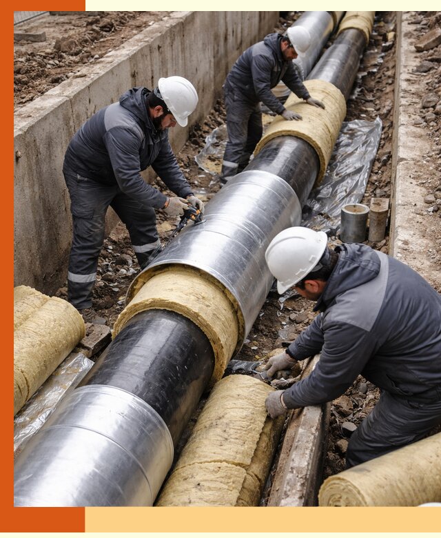 Утепление теплотрассы в Глазове: утеплительные работы и материалы