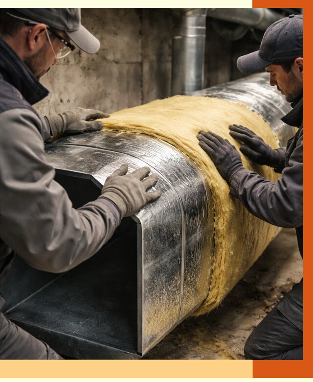 Утепление воздуховодов в Глазове от 4285 руб. — теплоизоляция вентиляции | ТепломастерГлз