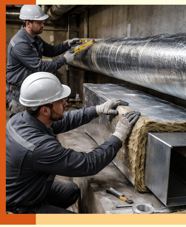 Профессиональное утепление воздуховодов и теплоизоляция в Глазове