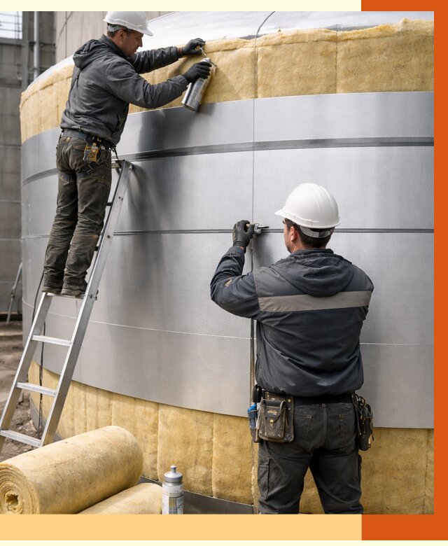 Утепление цистерны в Глазове пенополиуретаном от 14794 руб. под ключ | ТепломастерГлз