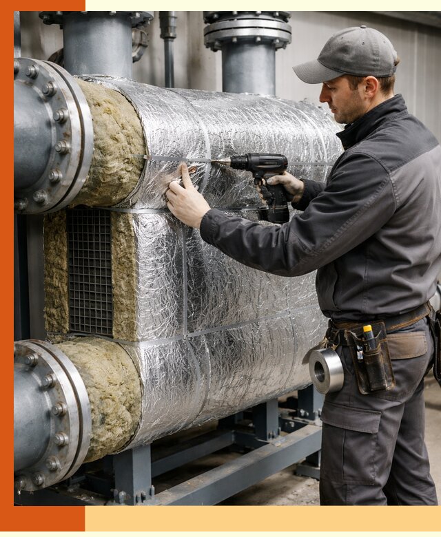 Утепление теплообменника в Глазове — профессиональная теплоизоляция оборудования