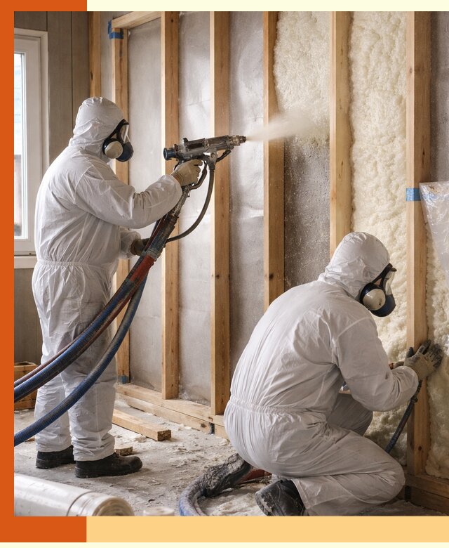 Утепление каркасной стены ППУ в Глазове для домов и коттеджей