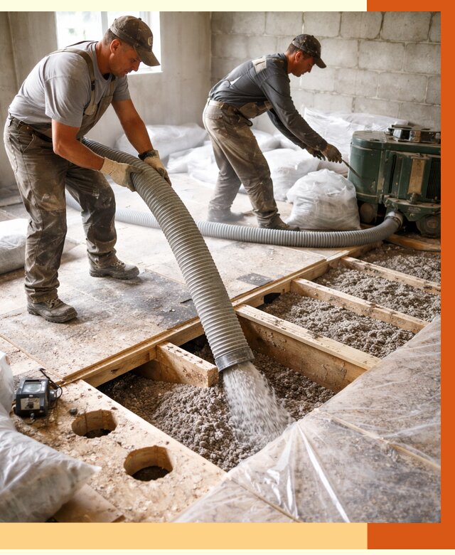 Заполнение пустот перекрытий в Глазове от 4591 руб. под ключ | ТепломастерГлз