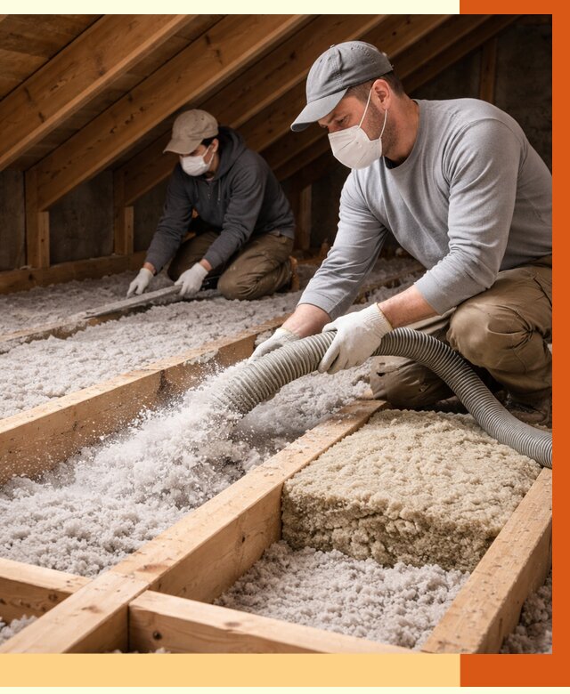 Заполнение полостей чердачного перекрытия в Глазове от 4591 руб. | ТепломастерГлз