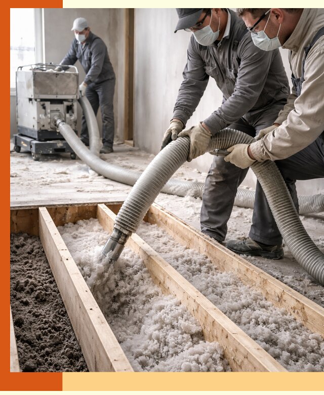 Заполнение полостей межэтажного перекрытия в Глазове эффективно и герметично