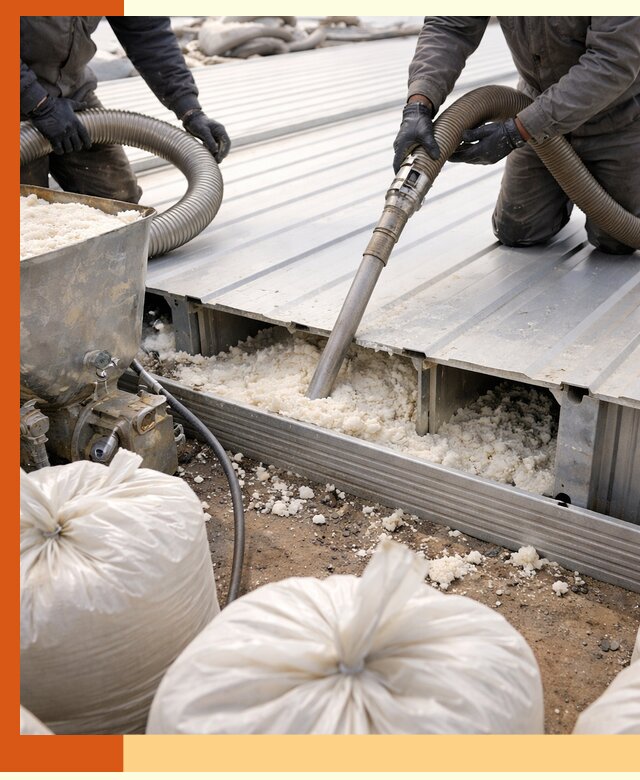 Заполнение пустот кровельных панелей пенными и мокрыми герметиками в Глазове