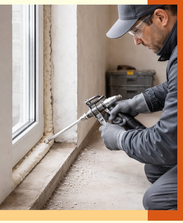 Герметизация стыков ППУ в Глазове от 1683 руб. за м2 — утепление примыканий под ключ | ТепломастерГлз