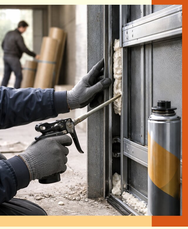 Заполнение пустот ворот в Глазове от 4591 руб. — заливка ППУ, утепление под ключ | ТепломастерГлз