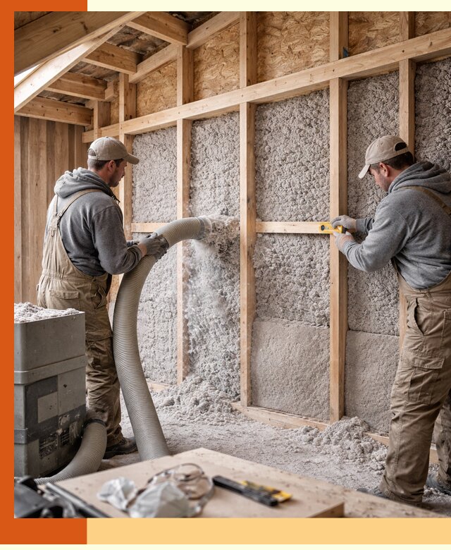 Утепление эковатой стен, потолков и перекрытий в Глазове