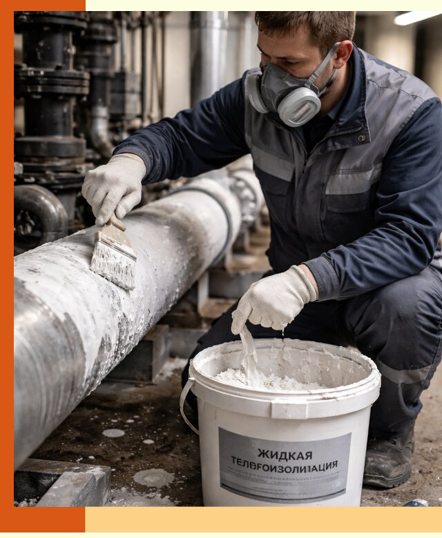 Утепление оборудования жидкой теплоизоляцией в Глазове