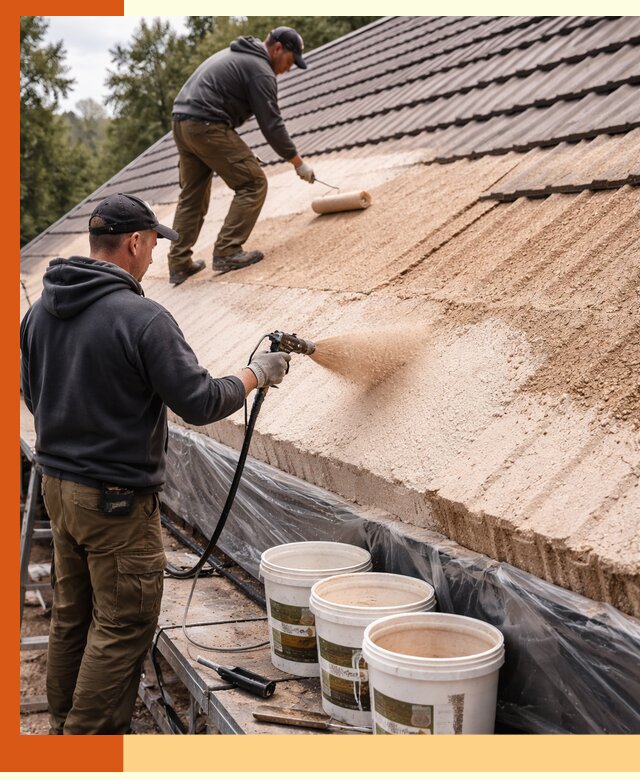 Утепление кровли жидкой пробкой в Глазове для домов и зданий