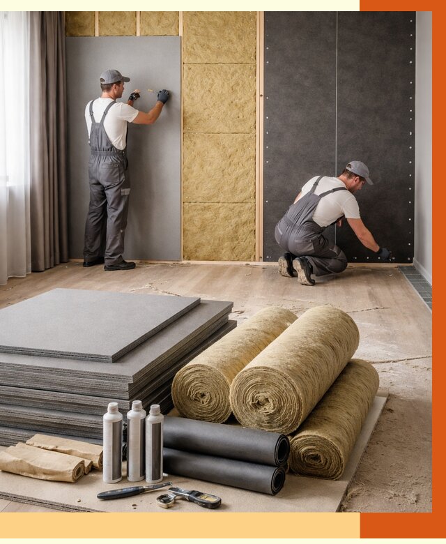 Шумоизоляция дома в Глазове от 4591 руб/м2 — комплексная звукоизоляция под ключ | ТепломастерГлз