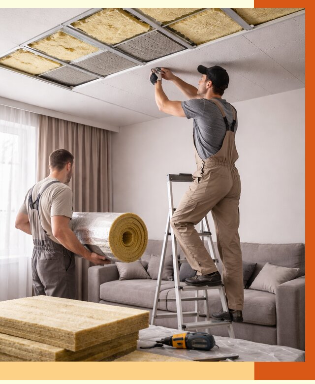 Шумоизоляция потолка в Глазове от 2296 руб. под ключ | Профессионально — ТепломастерГлз