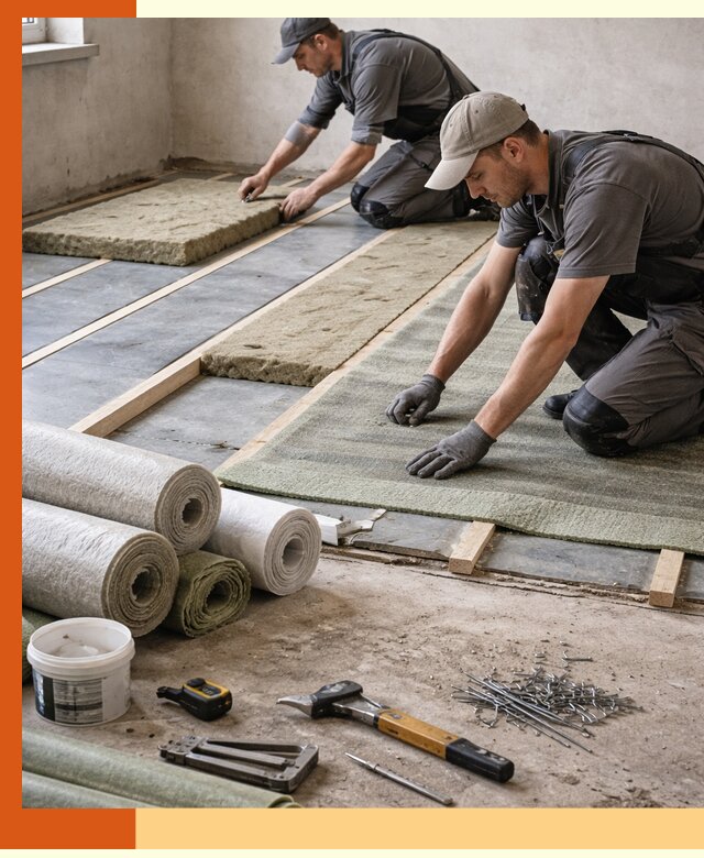 Шумоизоляция пола в Глазове — профессиональная звукоизоляция помещений